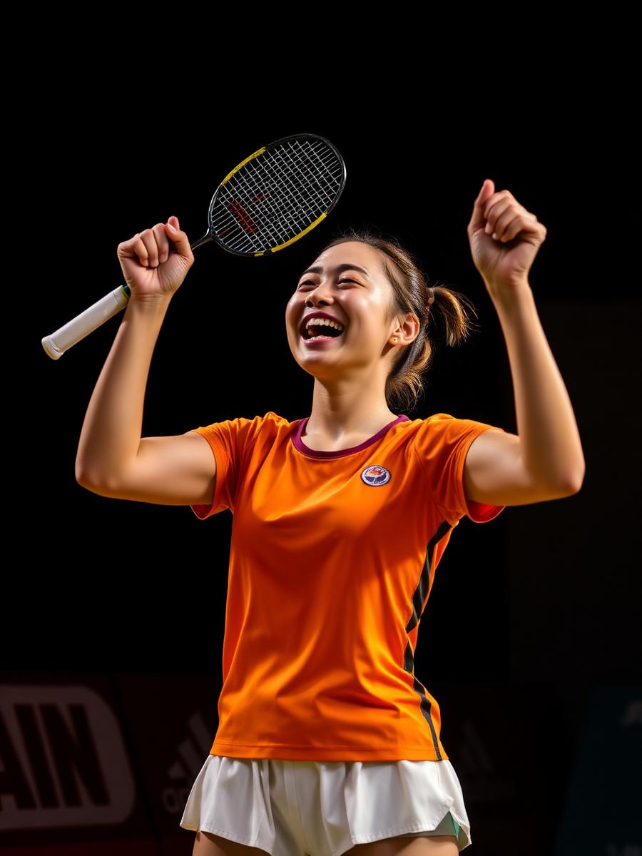 Player celebrating a match win
